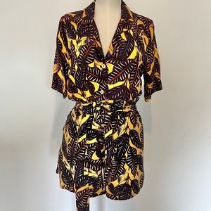 Printed shirt and short set